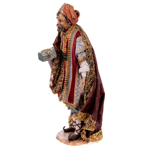 Nativity scene figurine, king Melchior 30 cm, Angela Tripi 5