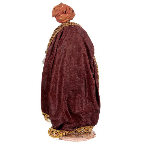 Nativity scene figurine, king Melchior 30 cm, Angela Tripi 16