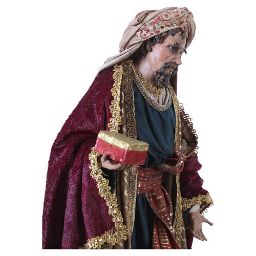 Nativity scene figurine, king Melchior 30 cm, Angela Tripi 4
