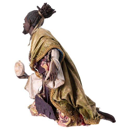 Nativity scene figurine, black wise king 30 cm, Angela Tripi 9