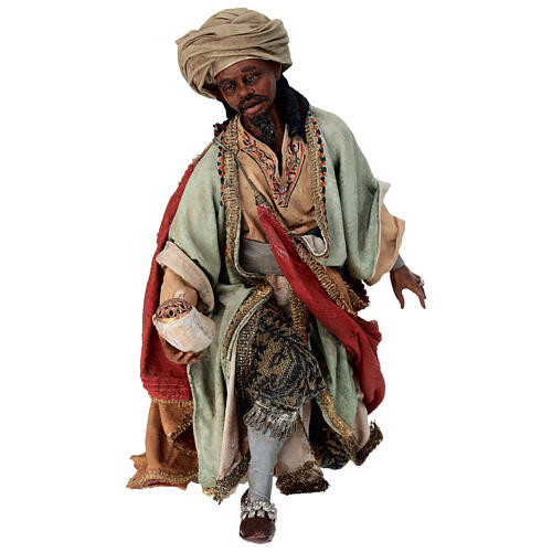Nativity scene figurine, black wise king 30 cm, Angela Tripi 1