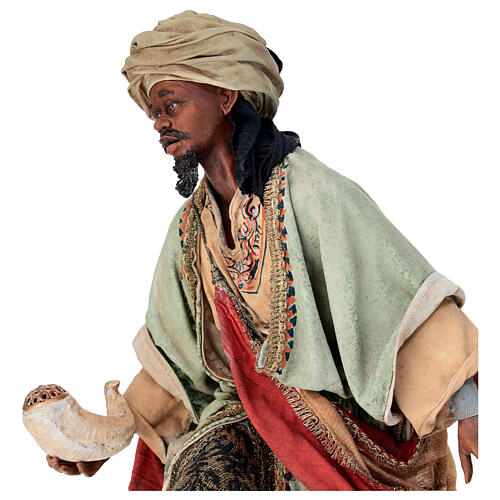 Nativity scene figurine, black wise king 30 cm, Angela Tripi 4