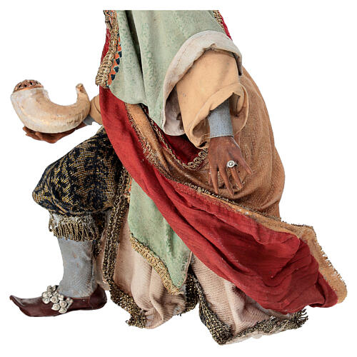 Nativity scene figurine, black wise king 30 cm, Angela Tripi 6