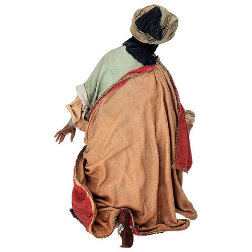 Nativity scene figurine, black wise king 30 cm, Angela Tripi 9