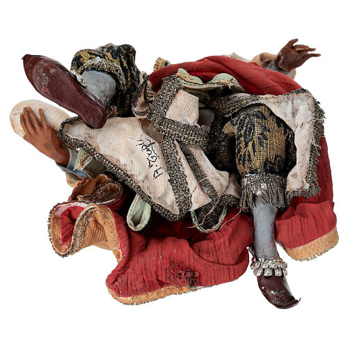 Nativity scene figurine, black wise king 30 cm, Angela Tripi 10
