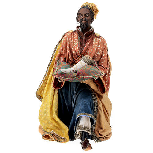 Roi Mage noir crèche terre cuite Angela Tripi 30 cm 1
