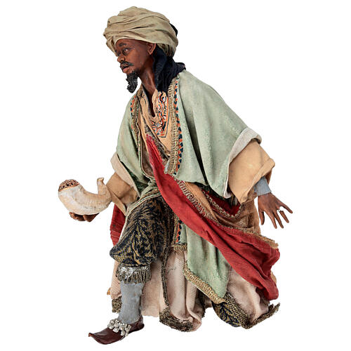 Roi Mage noir crèche terre cuite Angela Tripi 30 cm 3
