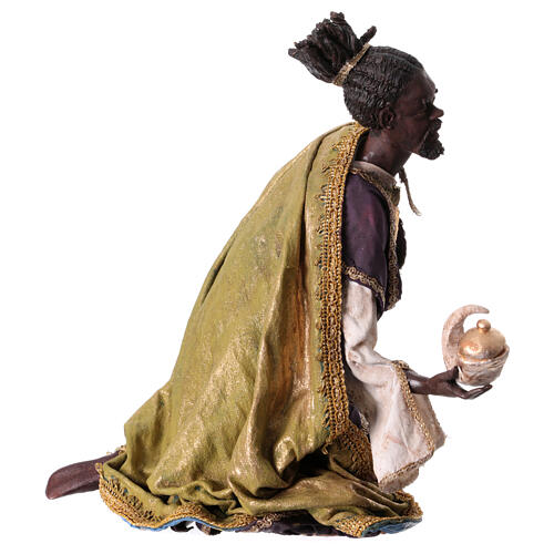 Nativity scene figurine, black wise king 30 cm, Angela Tripi 5
