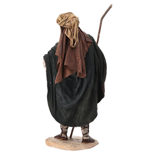 Pastor com cordeiro Angela Tripi terracota para Presépio com figuras de altura média 30 cm 8