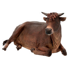 Ox, 30cm in terracotta by Angela Tripi