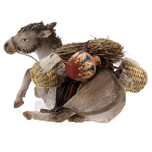 Esel, für 30 cm Krippe von Angela Tripi, Terrakotta 4