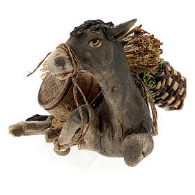 Esel, für 13 cm Krippe von Angela Tripi, Terrakotta