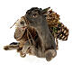 Nativity scene figurine, donkey 13cm terracotta, Angela Tripi s2