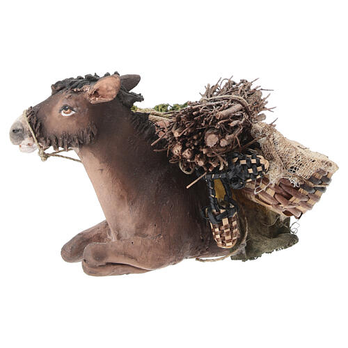 Osiołek do szopki 13 cm, Angela Tripi, terakota 6