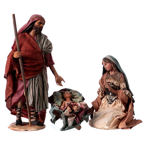 Holy Family in terracotta 18cm, Angela Tripi 1
