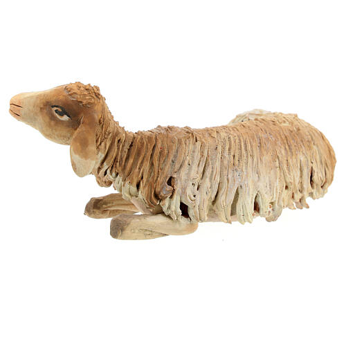Schaf liegend, für 18 cm Krippe von Angela Tripi, Terrakotta 3