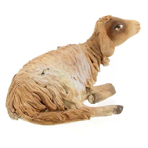 Schaf liegend, für 18 cm Krippe von Angela Tripi, Terrakotta 4