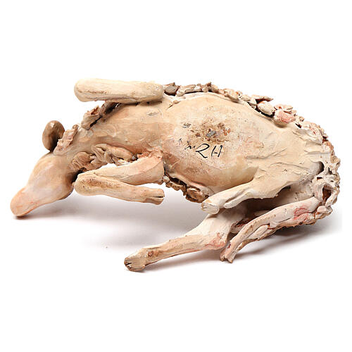 Schaf ruhend, für 18 cm Krippe von Angela Tripi, Terrakotta 5