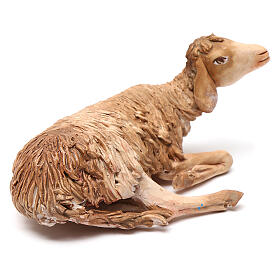 Nativity scene figurine, lying sheep 18cm, Angela Tripi