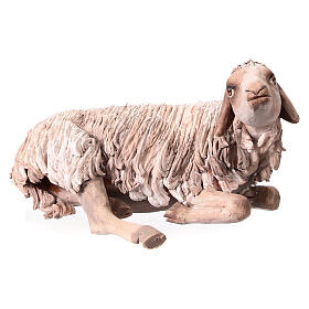 Nativity scene figurine, lying sheep 18cm, Angela Tripi