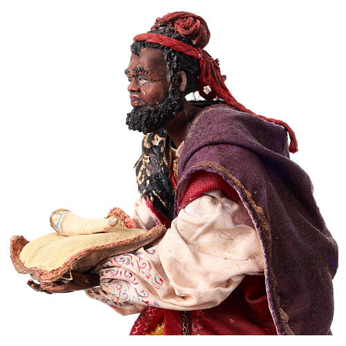 Nativity scene, Ethiopian Wise Man 18cm, Angela Tripi 2