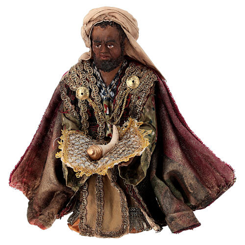 Nativity scene, Ethiopian Wise Man 18cm, Angela Tripi 1
