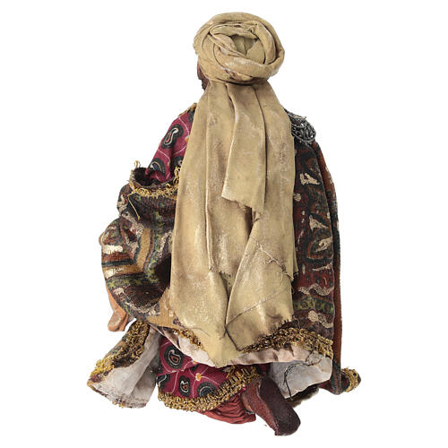 Roi Mage mulâtre crèche Angela Tripi 18 cm terre cu 4