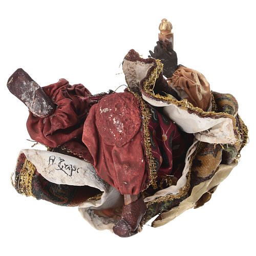 Roi Mage mulâtre crèche Angela Tripi 18 cm terre cu 5