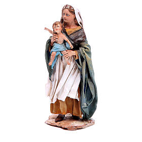 Krippenfiguren von Angela Tripi: Frau mit Kind 18cm Terrakotta, A. Tripi