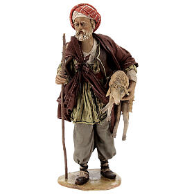Pesebre Angela Tripi: Pastor con oveja 18cm Angela Tripi terracota