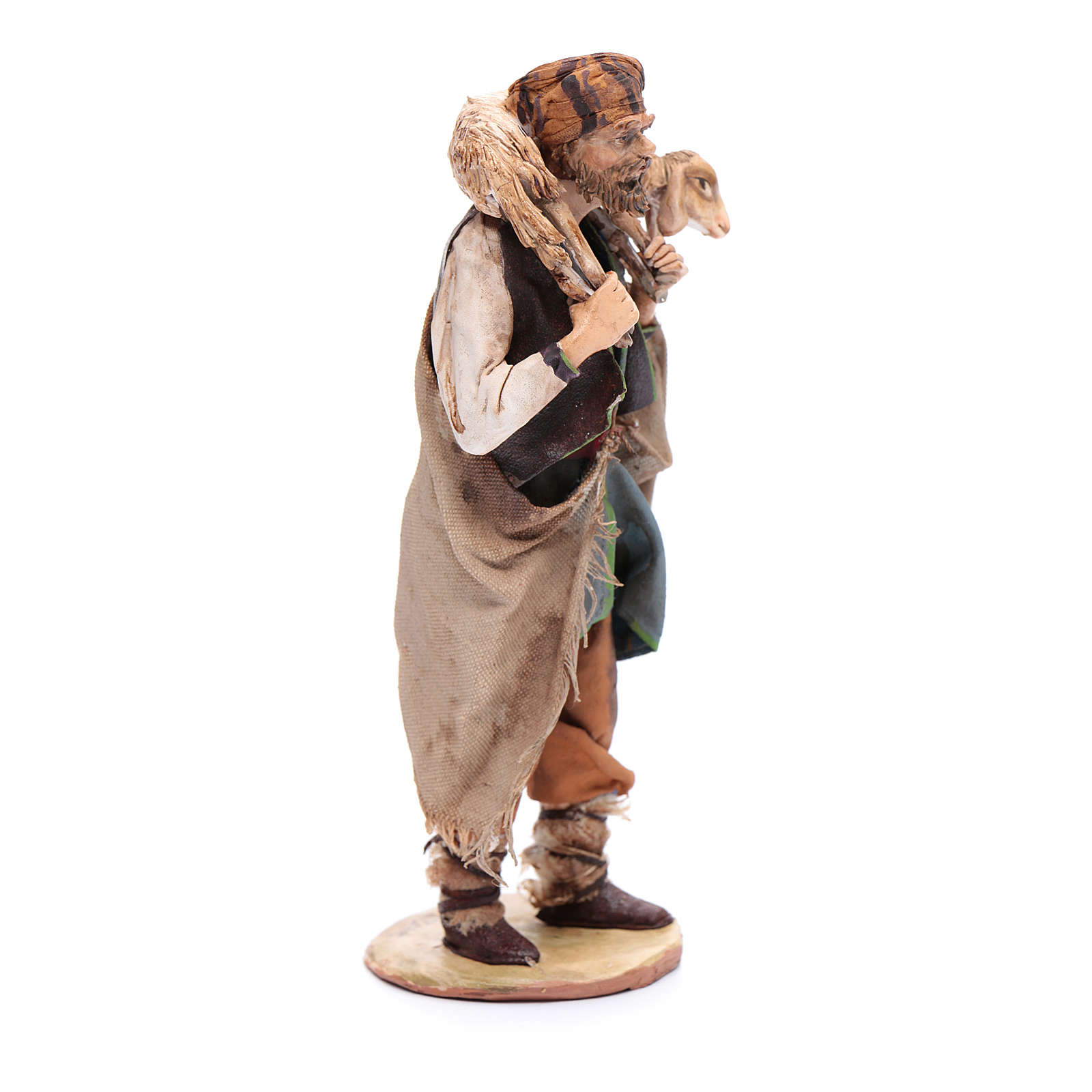 Nativity scene figurine, shepherd with lamb 18cm, Angela Tripi | online ...