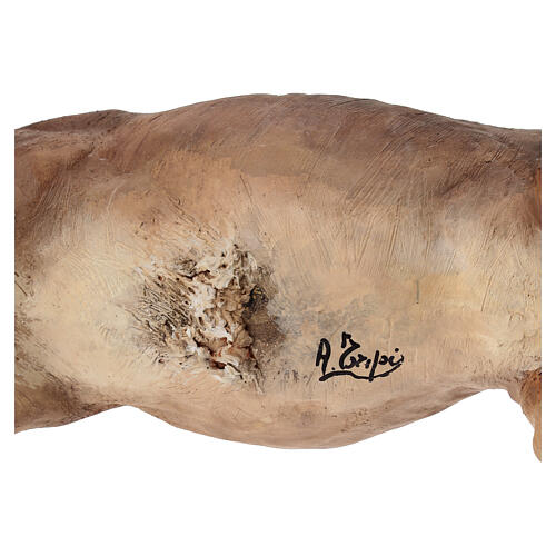 Boeuf debout crèche Angela Tripi 30 cm terre cuite 8