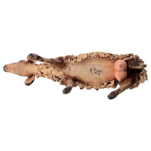 Pecora 30 cm bianca nera Angela Tripi terracotta 6