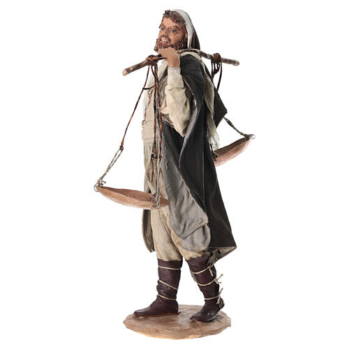Hirte mit Waage, für 30 cm Krippe von Angela Tripi, Terrakotta 5