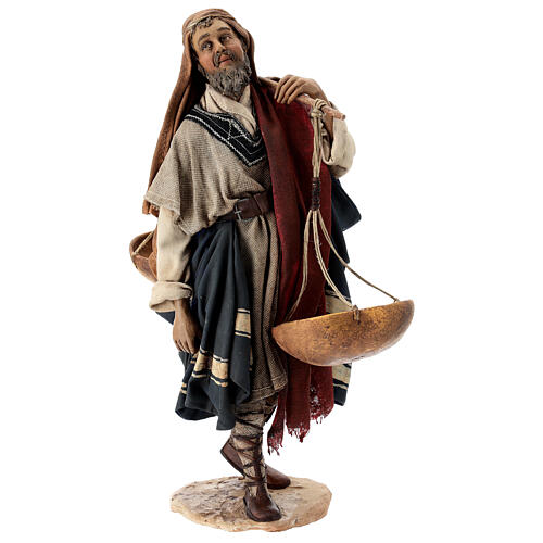 Nativity scene figurine, shepherd with scale 30 cm, Angela Tripi 1