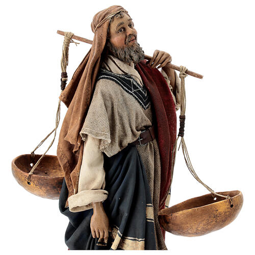 Nativity scene figurine, shepherd with scale 30 cm, Angela Tripi 4