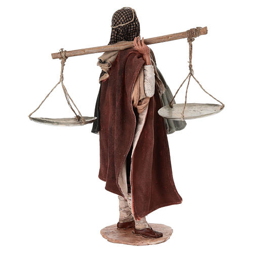 Vendedor com balança 30 cm Angela Tripi terracota 9