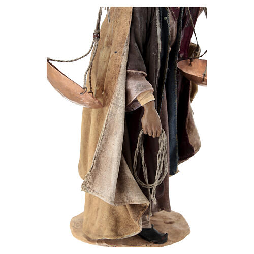 Nativity scene figurine, shepherd with scale 30 cm, Angela Tripi 6