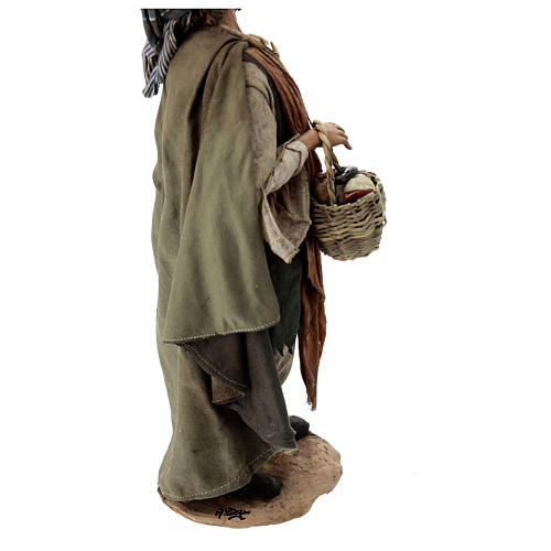Pastore con verdure ortaggi 30 cm A. Tripi terracotta 7