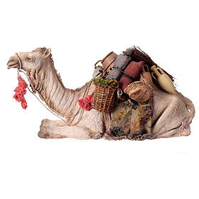 Kamel liegend, für 30 cm Krippe von Angela Tripi, Terrakotta