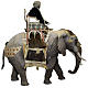 König auf Elefant reitend, für 30 cm Krippe von Angela Tripi, Terrakotta s4