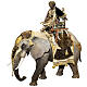 Elephant with Wise king, 30cm made of Terracotta by Angela Tripi s1