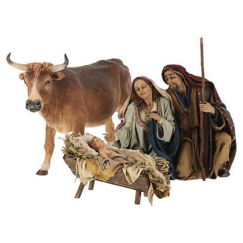 Natività con bue 30 cm Angela Tripi 5