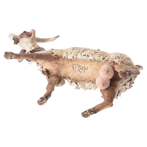 Hirte mit Ziege, für 30 cm Krippe von Angela Tripi, Terrakotta 8