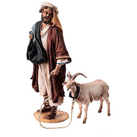 Shepherd with goat, 30cm made of Terracotta by Angela Tripi