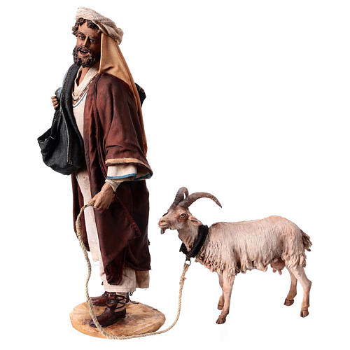 Shepherd with goat, 30cm made of Terracotta by Angela Tripi 5