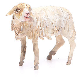 Krippenfiguren von Angela Tripi: Futterndes Schaf für 13er-Krippenfiguren von Angela Tripi aus Terrakotta