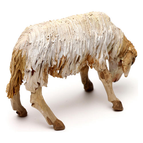 Äsendes Schaf, für 13 cm Krippe von Angela Tripi, Terrakotta 3