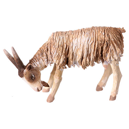 Goat with lowered head in terracotta 13cm Angela Tripi 1