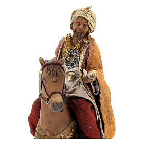 Mulatto Wise Man on horseback 13cm by Angela Tripi